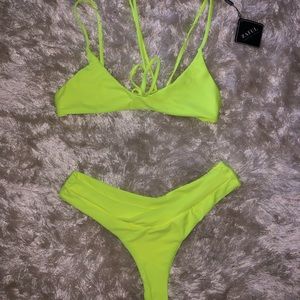 Zaful - Neon yellow bikini NWT